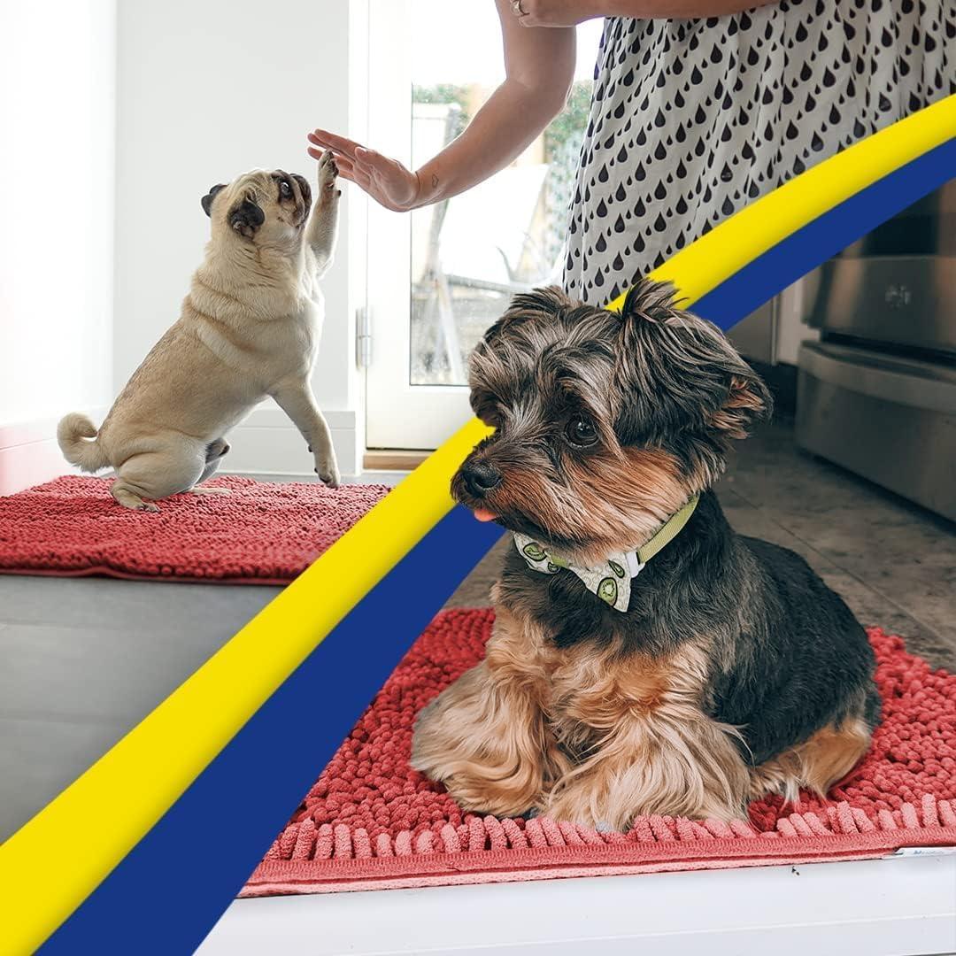 image:imageMuddy Mat Super Absorbent Door Mat Indoor Microfiber Quick Dry Chenille Entryway Rug NonSlip Front Door Mat Indoor Mats for Entryway Machine Washable Pet Rug Navy Blue 28x18Red