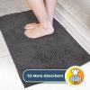 Muddy Mat® | Super Absorbent Door Mat Indoor, Microfiber Quick Dry Chenille Entryway Rug, Non-Slip Front Door Mat, Indoor Mats for Entryway, Machine Washable Pet Rug, Navy Blue 28″x18″(Charcoal)