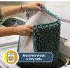 Muddy Mat® | Super Absorbent Door Mat Indoor, Microfiber Quick Dry Chenille Entryway Rug, Non-Slip Front Door Mat, Indoor Mats for Entryway, Machine Washable Pet Rug, Navy Blue 28″x18″(Seafoam Green)