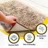 Muddy Mat® | Super Absorbent Door Mat Indoor, Microfiber Quick Dry Chenille Entryway Rug, Non-Slip Front Door Mat, Indoor Mats for Entryway, Machine Washable Pet Rug, Navy Blue 28″x18″(Beige)