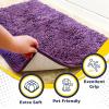 Muddy Mat® | Super Absorbent Door Mat Indoor, Microfiber Quick Dry Chenille Entryway Rug, Non-Slip Front Door Mat, Indoor Mats for Entryway, Machine Washable Pet Rug, Navy Blue 28″x18″(Purple)