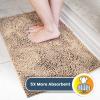 Muddy Mat® | Super Absorbent Door Mat Indoor, Microfiber Quick Dry Chenille Entryway Rug, Non-Slip Front Door Mat, Indoor Mats for Entryway, Machine Washable Pet Rug, Navy Blue 28″x18″(Beige)