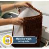 Muddy Mat® | Super Absorbent Door Mat Indoor, Microfiber Quick Dry Chenille Entryway Rug, Non-Slip Front Door Mat, Indoor Mats for Entryway, Machine Washable Pet Rug, Navy Blue 28″x18″(Orange)