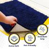 Muddy Mat® | Super Absorbent Door Mat Indoor, Microfiber Quick Dry Chenille Entryway Rug, Non-Slip Front Door Mat, Indoor Mats for Entryway, Machine Washable Pet Rug, Navy Blue 28″x18″(Navy Blue)