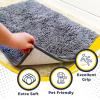 Muddy Mat® | Super Absorbent Door Mat Indoor, Microfiber Quick Dry Chenille Entryway Rug, Non-Slip Front Door Mat, Indoor Mats for Entryway, Machine Washable Pet Rug, Navy Blue 28″x18″(Baby Blue)