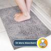 Muddy Mat® | Super Absorbent Door Mat Indoor, Microfiber Quick Dry Chenille Entryway Rug, Non-Slip Front Door Mat, Indoor Mats for Entryway, Machine Washable Pet Rug, Navy Blue 28″x18″(Grey)