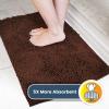 Muddy Mat® | Super Absorbent Door Mat Indoor, Microfiber Quick Dry Chenille Entryway Rug, Non-Slip Front Door Mat, Indoor Mats for Entryway, Machine Washable Pet Rug, Navy Blue 28″x18″(Chocolate Brown)