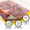 Muddy Mat® | Super Absorbent Door Mat Indoor, Microfiber Quick Dry Chenille Entryway Rug, Non-Slip Front Door Mat, Indoor Mats for Entryway, Machine Washable Pet Rug, Navy Blue 28″x18″(Light Pink)