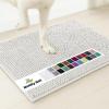 Muddy Mat® | Super Absorbent Door Mat Indoor, Microfiber Quick Dry Chenille Entryway Rug, Non-Slip Front Door Mat, Indoor Mats for Entryway, Machine Washable Pet Rug, Navy Blue 28″x18″(White)