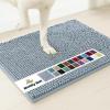 Muddy Mat® | Super Absorbent Door Mat Indoor, Microfiber Quick Dry Chenille Entryway Rug, Non-Slip Front Door Mat, Indoor Mats for Entryway, Machine Washable Pet Rug, Navy Blue 28″x18″(Baby Blue)