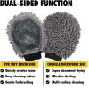Muddy Mat® Dog Washing Gloves – Dual-Sided Pet Grooming Mitt with TPR Brush & Chenille Microfiber – Dog Wash Mitt for Bathing, Shedding & Hair Removal – Pet Bath Gloves for All Coat Types