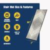 Muddy Mat® Pack of 8 – Soft Chenille Stair Treads Non-Slip Reusable, Super Absorbent Stair Treads for Wooden Steps, Tile & Marble Floor, Easy to Install & Machine Washable – Aspen 30” x 7”(Aspen)