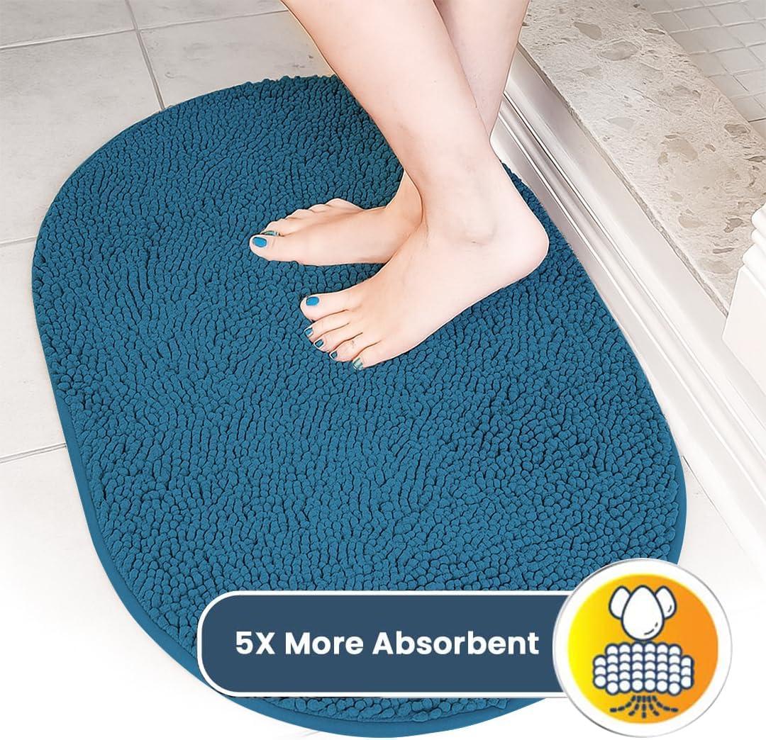 image:imageMuddy Mat Shown on TV Super Absorbent Microfiber Dog Door Mat for Muddy Paws NonSlip Washable Pet Rug Quick Dry Chenille Entryway Carpet Machine Washable Indoor Outdoor Mat Black Round 6ftAtlantic Blue