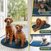 Muddy Mat® Shown on TV – Super Absorbent Microfiber Dog Door Mat for Muddy Paws, Non-Slip Washable Pet Rug, Quick Dry Chenille Entryway Carpet, Machine Washable Indoor Outdoor Mat, Black Round 6ft(Atlantic Blue)