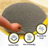 Muddy Mat® Shown on TV – Super Absorbent Microfiber Dog Door Mat for Muddy Paws, Non-Slip Washable Pet Rug, Quick Dry Chenille Entryway Carpet, Machine Washable Indoor Outdoor Mat, Black Round 6ft(Grey)