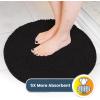 Muddy Mat® Shown on TV – Super Absorbent Microfiber Dog Door Mat for Muddy Paws, Non-Slip Washable Pet Rug, Quick Dry Chenille Entryway Carpet, Machine Washable Indoor Outdoor Mat, Black Round 6ft(Black)