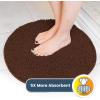 Muddy Mat® Shown on TV – Super Absorbent Microfiber Dog Door Mat for Muddy Paws, Non-Slip Washable Pet Rug, Quick Dry Chenille Entryway Carpet, Machine Washable Indoor Outdoor Mat, Black Round 6ft(Chocolate Brown)