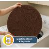 Muddy Mat® Shown on TV – Super Absorbent Microfiber Dog Door Mat for Muddy Paws, Non-Slip Washable Pet Rug, Quick Dry Chenille Entryway Carpet, Machine Washable Indoor Outdoor Mat, Black Round 6ft(Chocolate Brown)