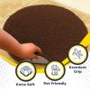 Muddy Mat® Shown on TV – Super Absorbent Microfiber Dog Door Mat for Muddy Paws, Non-Slip Washable Pet Rug, Quick Dry Chenille Entryway Carpet, Machine Washable Indoor Outdoor Mat, Black Round 6ft(Chocolate Brown)
