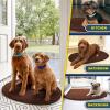 Muddy Mat® Shown on TV – Super Absorbent Microfiber Dog Door Mat for Muddy Paws,Non-Slip Washable Pet Rug,Quick Dry Chenille Entryway Carpet,Machine Washable, AtlanticBlue Oval 3ft x 5ft(Chocolate Brown)