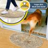 Muddy Mat® Shown on TV – Super Absorbent Microfiber Dog Door Mat for Muddy Paws,Non-Slip Washable Pet Rug,Quick Dry Chenille Entryway Carpet,Machine Washable, AtlanticBlue Oval 3ft x 5ft(Beige)
