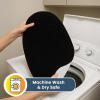 Muddy Mat® Shown on TV – Super Absorbent Microfiber Dog Door Mat for Muddy Paws,Non-Slip Washable Pet Rug,Quick Dry Chenille Entryway Carpet,Machine Washable, AtlanticBlue Oval 3ft x 5ft(Black)