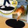 Muddy Mat® Shown on TV – Super Absorbent Microfiber Dog Door Mat for Muddy Paws,Non-Slip Washable Pet Rug,Quick Dry Chenille Entryway Carpet,Machine Washable, AtlanticBlue Oval 3ft x 5ft(Black)