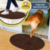 Muddy Mat® Shown on TV – Super Absorbent Microfiber Dog Door Mat for Muddy Paws,Non-Slip Washable Pet Rug,Quick Dry Chenille Entryway Carpet,Machine Washable, AtlanticBlue Oval 3ft x 5ft(Chocolate Brown)