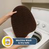 Muddy Mat® Shown on TV – Super Absorbent Microfiber Dog Door Mat for Muddy Paws,Non-Slip Washable Pet Rug,Quick Dry Chenille Entryway Carpet,Machine Washable, AtlanticBlue Oval 3ft x 5ft(Chocolate Brown)