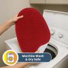 Muddy Mat® Shown on TV – Super Absorbent Microfiber Dog Door Mat for Muddy Paws,Non-Slip Washable Pet Rug,Quick Dry Chenille Entryway Carpet,Machine Washable, AtlanticBlue Oval 3ft x 5ft(Red)