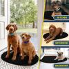 Muddy Mat® Shown on TV – Super Absorbent Microfiber Dog Door Mat for Muddy Paws,Non-Slip Washable Pet Rug,Quick Dry Chenille Entryway Carpet,Machine Washable, AtlanticBlue Oval 3ft x 5ft(Black)