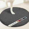 Muddy Mat® Shown on TV – Super Absorbent Microfiber Dog Door Mat for Muddy Paws, Non-Slip Washable Pet Rug, Quick Dry Chenille Entryway Carpet, Machine Washable Indoor Outdoor Mat, Black Round 6ft(Grey)