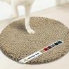 Muddy Mat® Shown on TV – Super Absorbent Microfiber Dog Door Mat for Muddy Paws, Non-Slip Washable Pet Rug, Quick Dry Chenille Entryway Carpet, Machine Washable Indoor Outdoor Mat, Black Round 6ft(Beige)