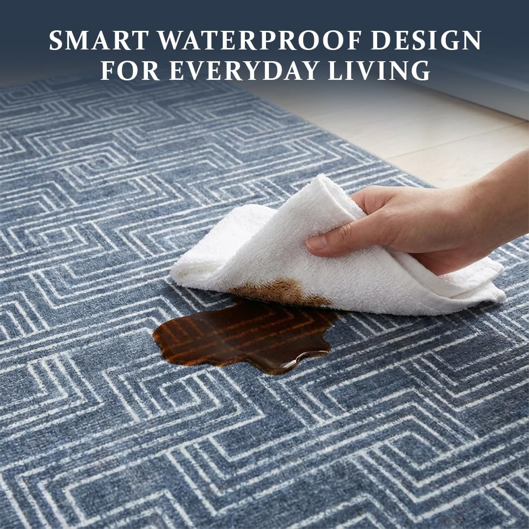 image:imageMuddy Mat Muddy Carpet Cipher 5ft x 7ft Washable Area Rugs for Living Room Bedroom amp Dining Room Modern Soft Low Pile Non Slip Carpet Pet Friendly Waterproof Foldable Rugs for HomeCipher