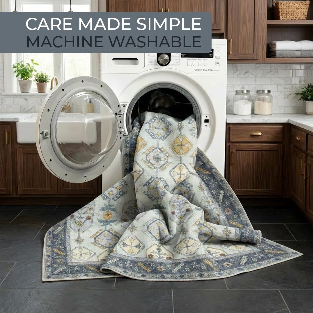 image:imageMuddy Mat Muddy Carpet Cipher 5ft x 7ft Washable Area Rugs for Living Room Bedroom amp Dining Room Modern Soft Low Pile Non Slip Carpet Pet Friendly Waterproof Foldable Rugs for HomeCeleste