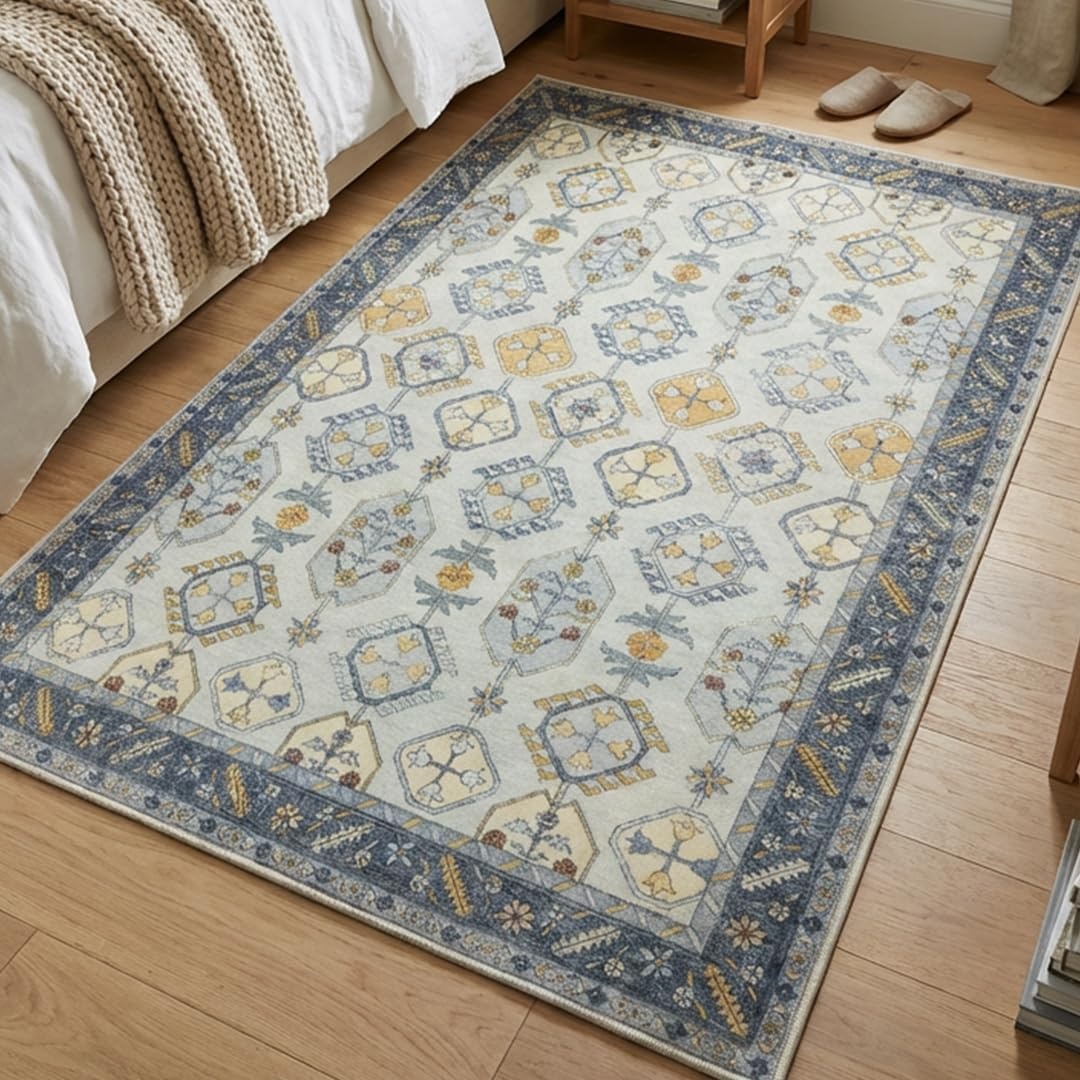 image:imageMuddy Mat Muddy Carpet Cipher 5ft x 7ft Washable Area Rugs for Living Room Bedroom amp Dining Room Modern Soft Low Pile Non Slip Carpet Pet Friendly Waterproof Foldable Rugs for HomeCeleste