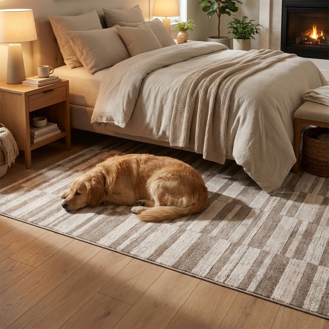 image:imageMuddy Mat Muddy Carpet Cipher 5ft x 7ft Washable Area Rugs for Living Room Bedroom amp Dining Room Modern Soft Low Pile Non Slip Carpet Pet Friendly Waterproof Foldable Rugs for HomeBrickline