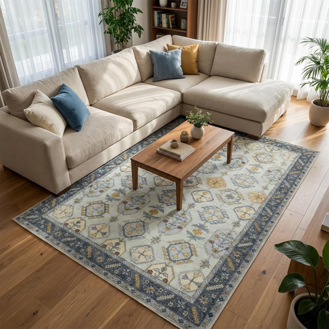 image:imageMuddy Mat Muddy Carpet Cipher 5ft x 7ft Washable Area Rugs for Living Room Bedroom amp Dining Room Modern Soft Low Pile Non Slip Carpet Pet Friendly Waterproof Foldable Rugs for HomeCeleste