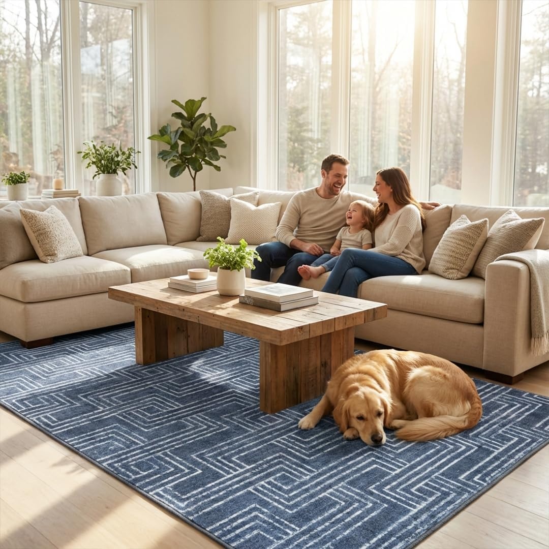 image:imageMuddy Mat Muddy Carpet Cipher 5ft x 7ft Washable Area Rugs for Living Room Bedroom amp Dining Room Modern Soft Low Pile Non Slip Carpet Pet Friendly Waterproof Foldable Rugs for HomeCipher