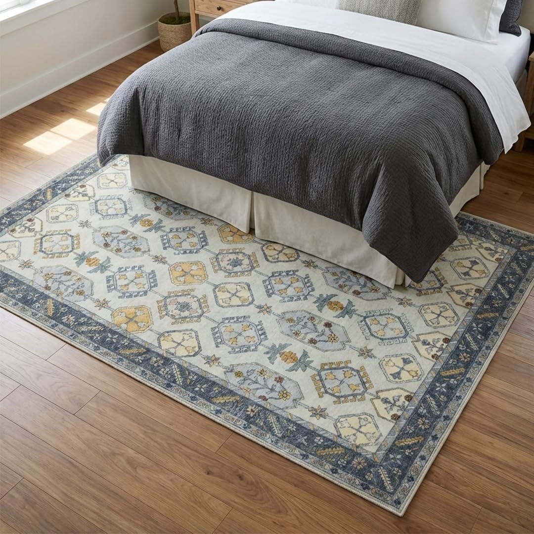 image:imageMuddy Mat Muddy Carpet Cipher 5ft x 7ft Washable Area Rugs for Living Room Bedroom amp Dining Room Modern Soft Low Pile Non Slip Carpet Pet Friendly Waterproof Foldable Rugs for HomeCeleste