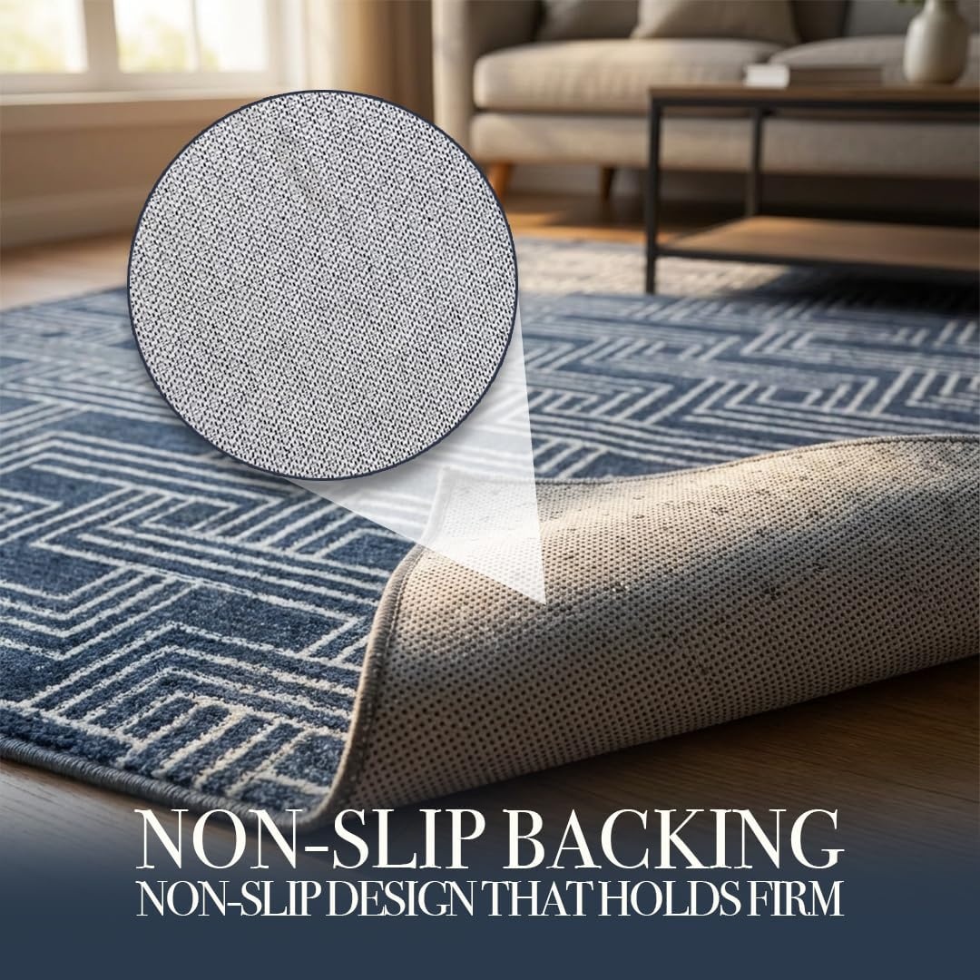 image:imageMuddy Mat Muddy Carpet Cipher 5ft x 7ft Washable Area Rugs for Living Room Bedroom amp Dining Room Modern Soft Low Pile Non Slip Carpet Pet Friendly Waterproof Foldable Rugs for HomeCipher