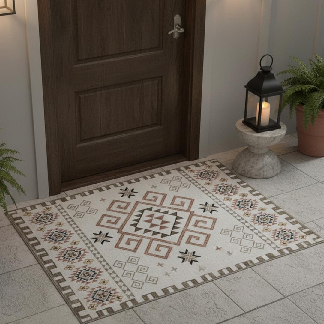 image:imageMuddy Mat Muddy Carpet Cipher 5ft x 7ft Washable Area Rugs for Living Room Bedroom amp Dining Room Modern Soft Low Pile Non Slip Carpet Pet Friendly Waterproof Foldable Rugs for HomeSedona