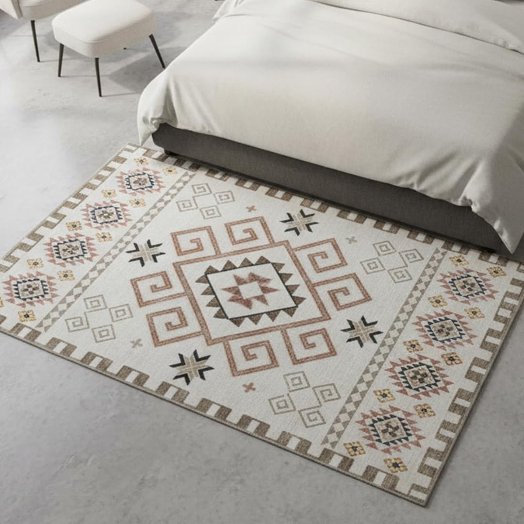 image:imageMuddy Mat Muddy Carpet Cipher 5ft x 7ft Washable Area Rugs for Living Room Bedroom amp Dining Room Modern Soft Low Pile Non Slip Carpet Pet Friendly Waterproof Foldable Rugs for HomeSedona