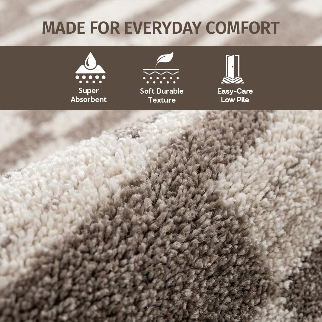 image:imageMuddy Mat Muddy Carpet Cipher 5ft x 7ft Washable Area Rugs for Living Room Bedroom amp Dining Room Modern Soft Low Pile Non Slip Carpet Pet Friendly Waterproof Foldable Rugs for HomeBrickline