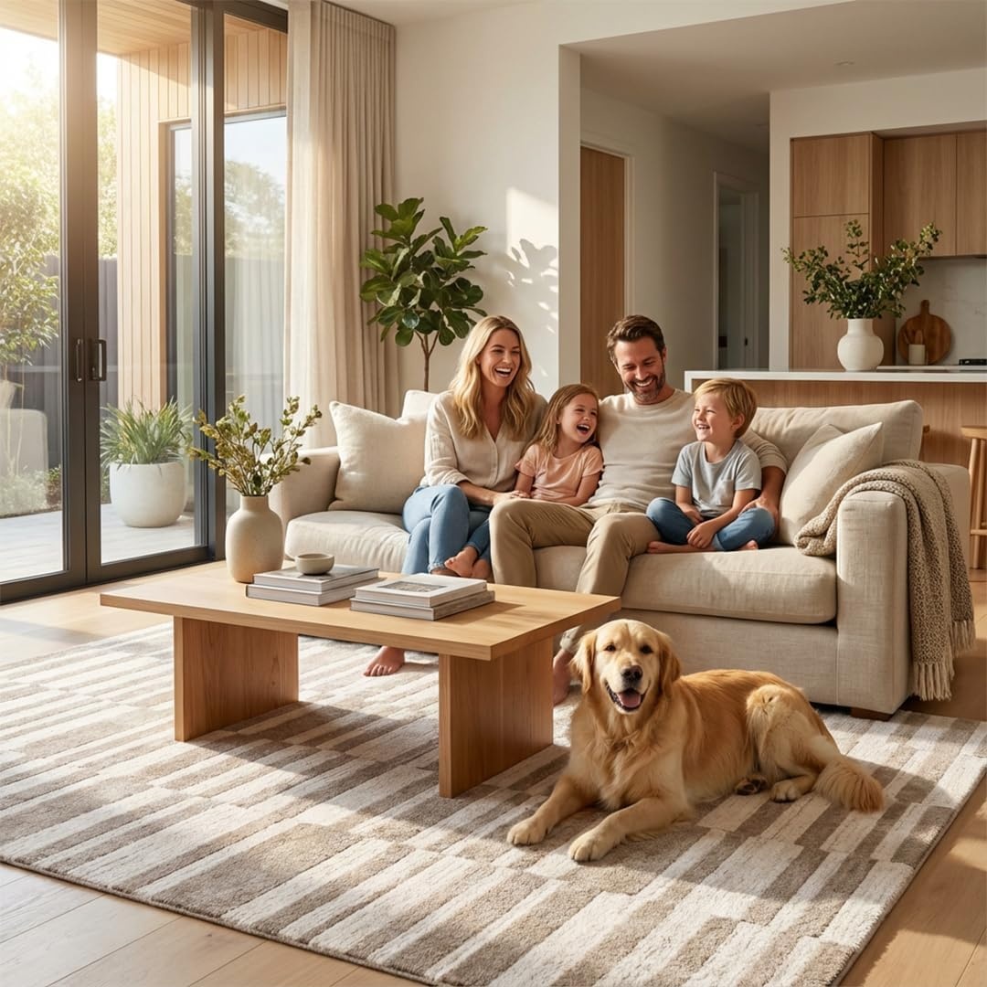 image:imageMuddy Mat Muddy Carpet Cipher 5ft x 7ft Washable Area Rugs for Living Room Bedroom amp Dining Room Modern Soft Low Pile Non Slip Carpet Pet Friendly Waterproof Foldable Rugs for HomeBrickline