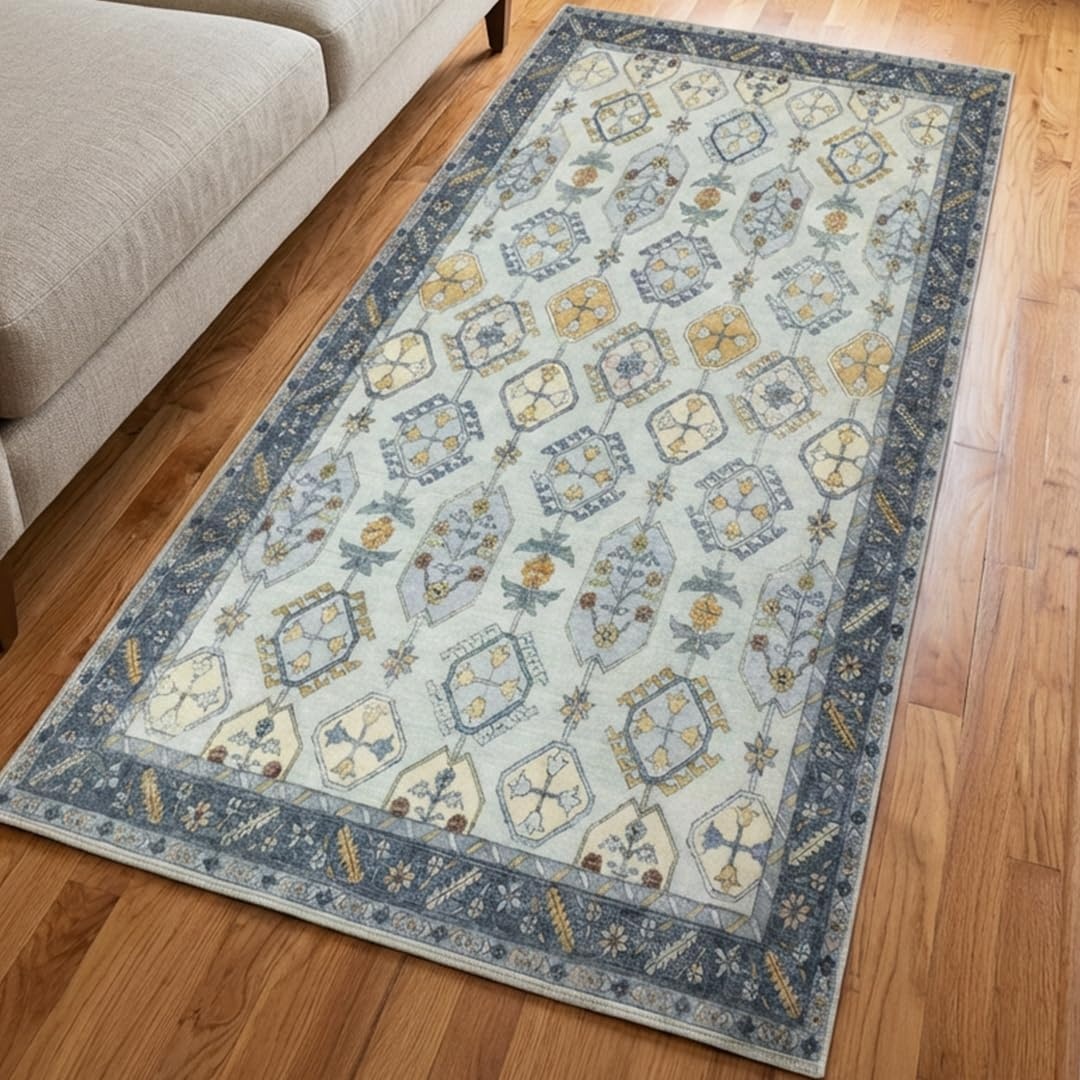 image:imageMuddy Mat Muddy Carpet Cipher 5ft x 7ft Washable Area Rugs for Living Room Bedroom amp Dining Room Modern Soft Low Pile Non Slip Carpet Pet Friendly Waterproof Foldable Rugs for HomeCeleste