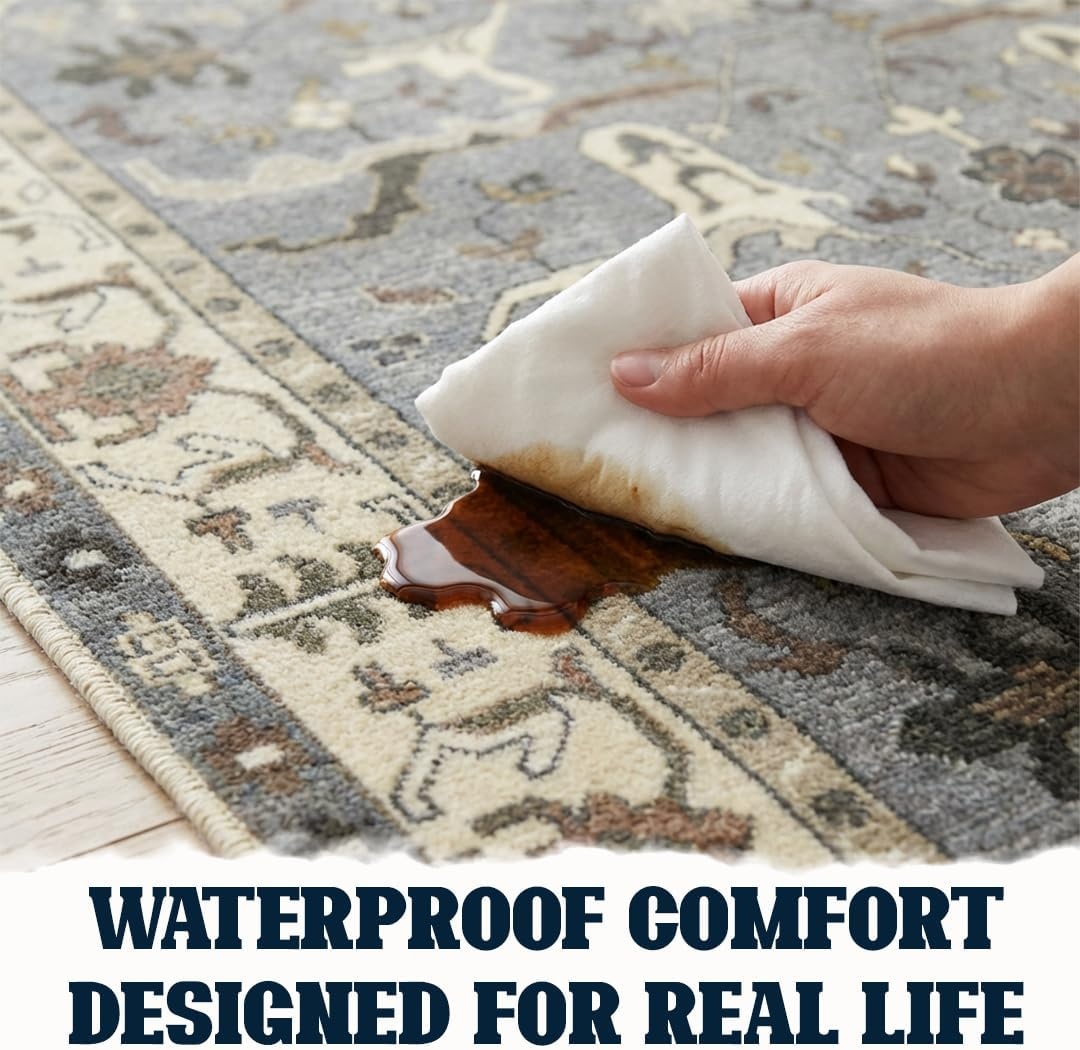 image:imageMuddy Mat Muddy Carpet Cipher 5ft x 7ft Washable Area Rugs for Living Room Bedroom amp Dining Room Modern Soft Low Pile Non Slip Carpet Pet Friendly Waterproof Foldable Rugs for HomeDuskfall