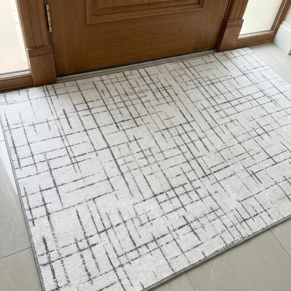 image:imageMuddy Mat Muddy Carpet Cipher 5ft x 7ft Washable Area Rugs for Living Room Bedroom amp Dining Room  Modern Soft Low Pile Non Slip Carpet  Pet Friendly Waterproof Foldable Rugs for HomeStrata