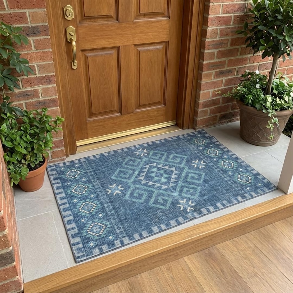 image:imageMuddy Mat Muddy Carpet Cipher 5ft x 7ft Washable Area Rugs for Living Room Bedroom amp Dining Room Modern Soft Low Pile Non Slip Carpet Pet Friendly Waterproof Foldable Rugs for HomeMesa