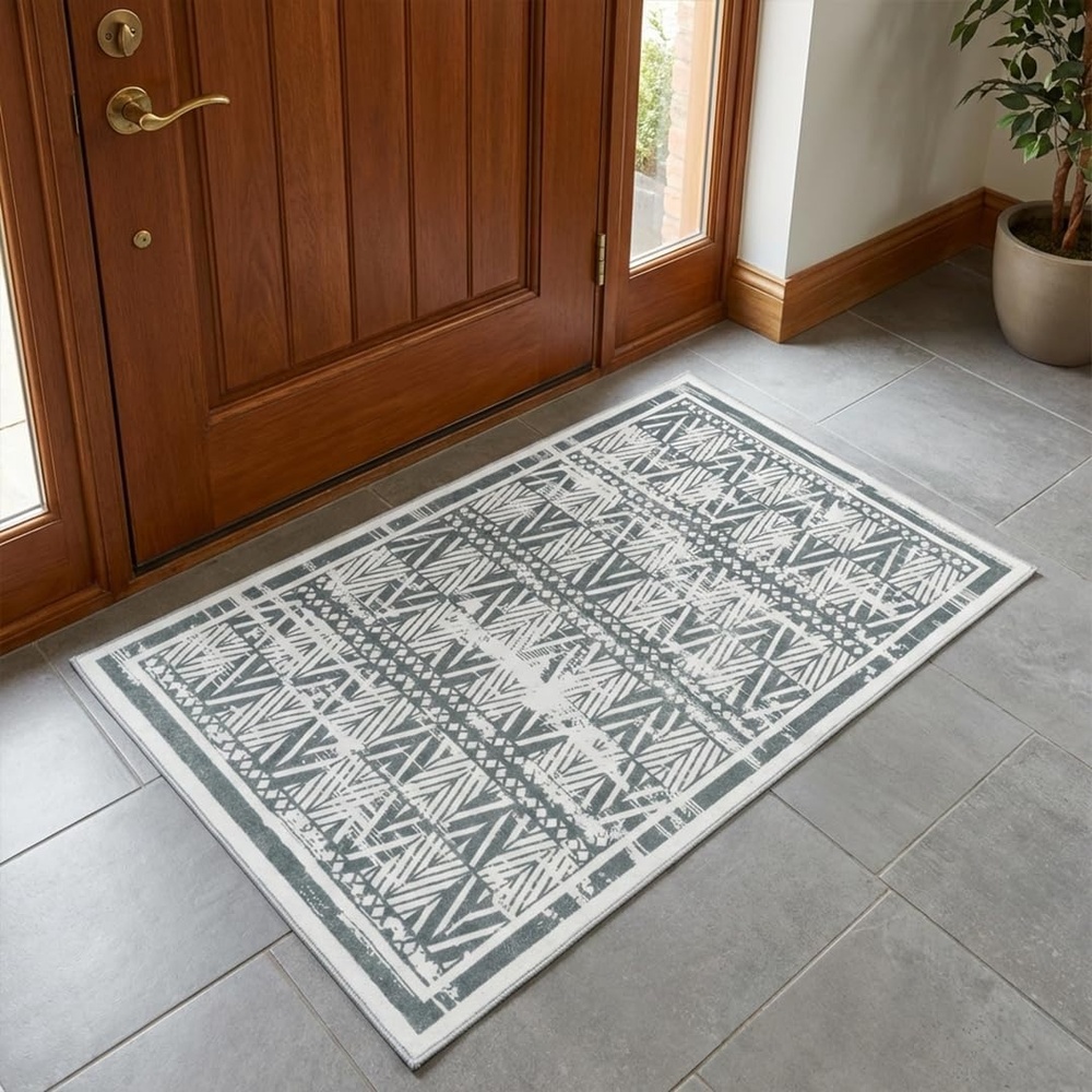 image:imageMuddy Mat Muddy Carpet Cipher 5ft x 7ft Washable Area Rugs for Living Room Bedroom amp Dining Room  Modern Soft Low Pile Non Slip Carpet  Pet Friendly Waterproof Foldable Rugs for HomeZenith